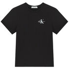 Boys Black Logo T-Shirt, 6, hi-res