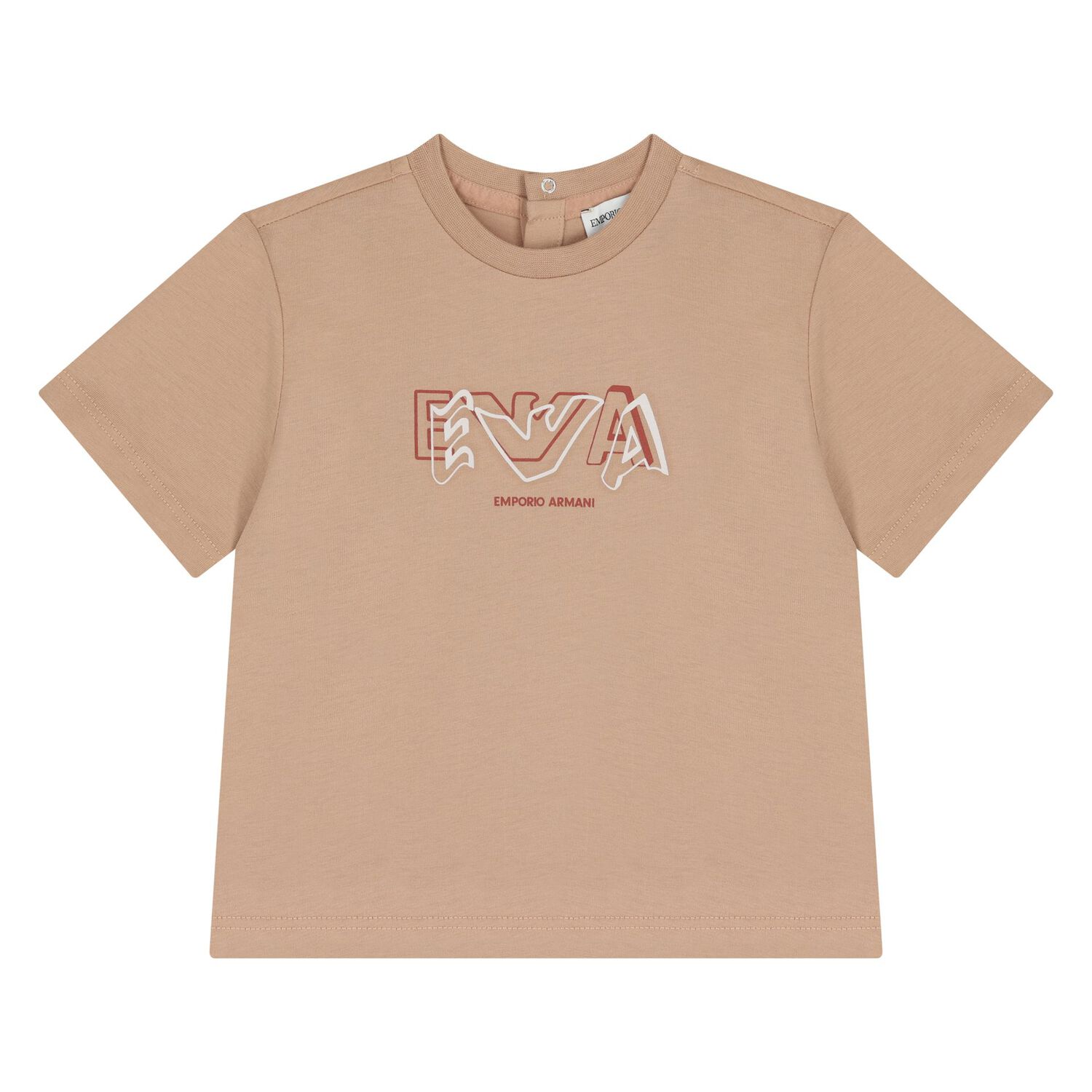 Younger Boys Beige T-Shirts ( 2 Pack ), 2, hi-res