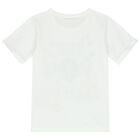 Girls White Slogan T-Shirt, 1, hi-res