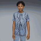 تي شيرت أزرق بشعار للأولاد, 2, hi-res