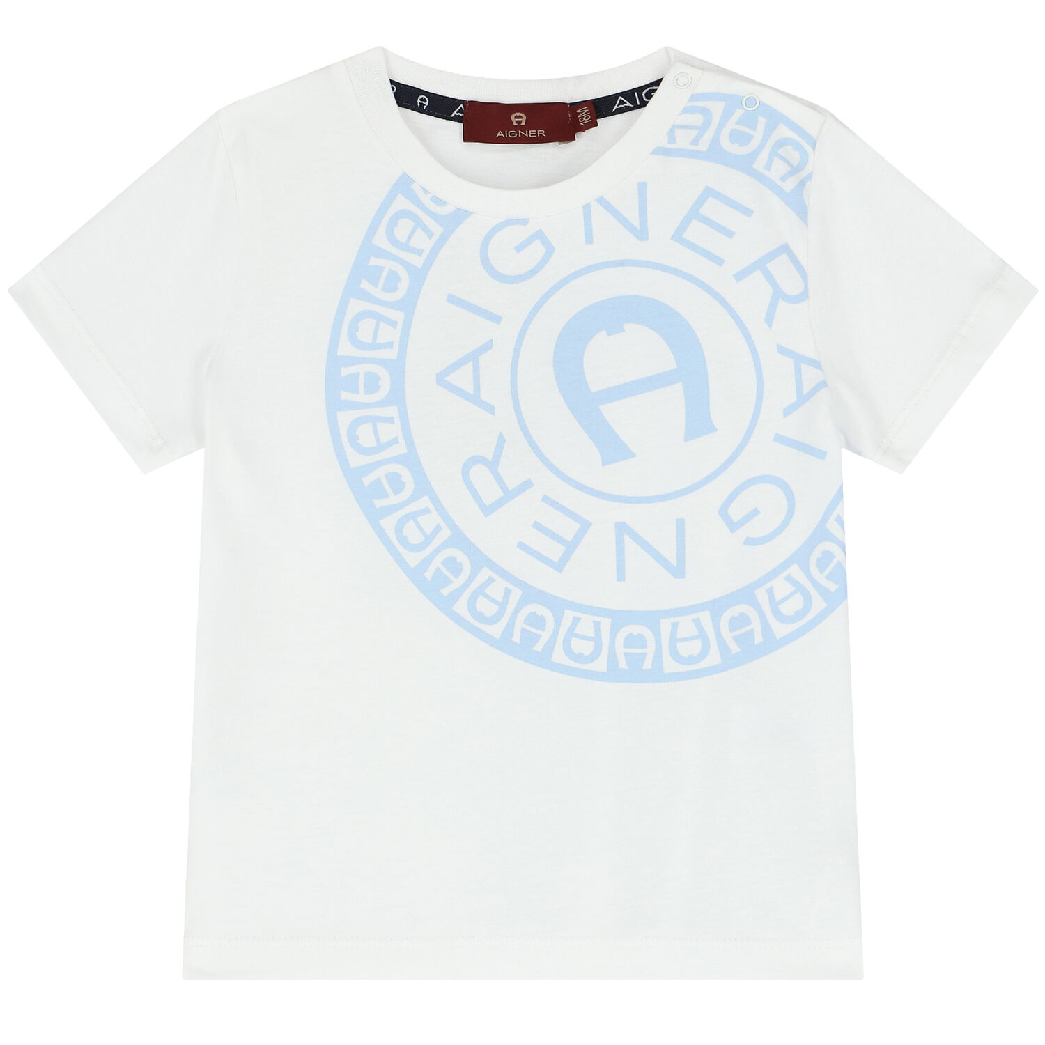 تيشيرت بالشعار باللون الأبيض للأولاد, 1, hi-res