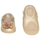 Baby Girls Beige Flower Pre Walker Shoes, 4, hi-res