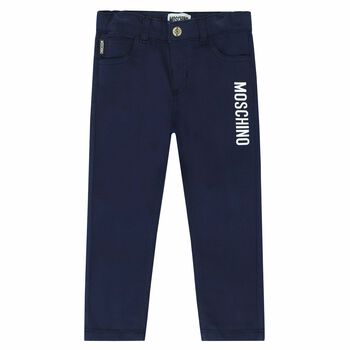 Navy Blue Logo Trousers