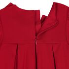 Younger Girls Red Bow Dress, 1, hi-res