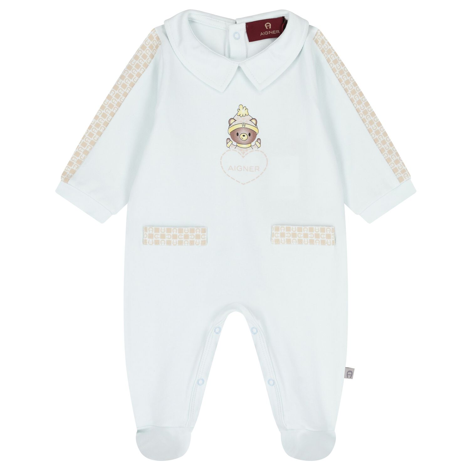 ملابس أطفال بشعار دب أزرق للأولاد, 2, hi-res