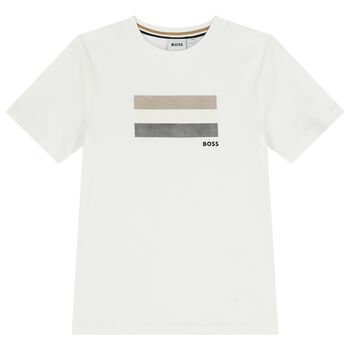 Boys White Logo T-Shirt