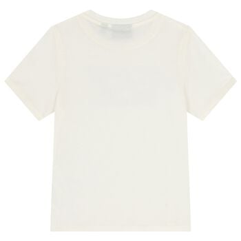 قميص للأولاد بلون عاجي بشعار