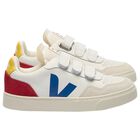 White Logo Leather Trainers , 1, hi-res