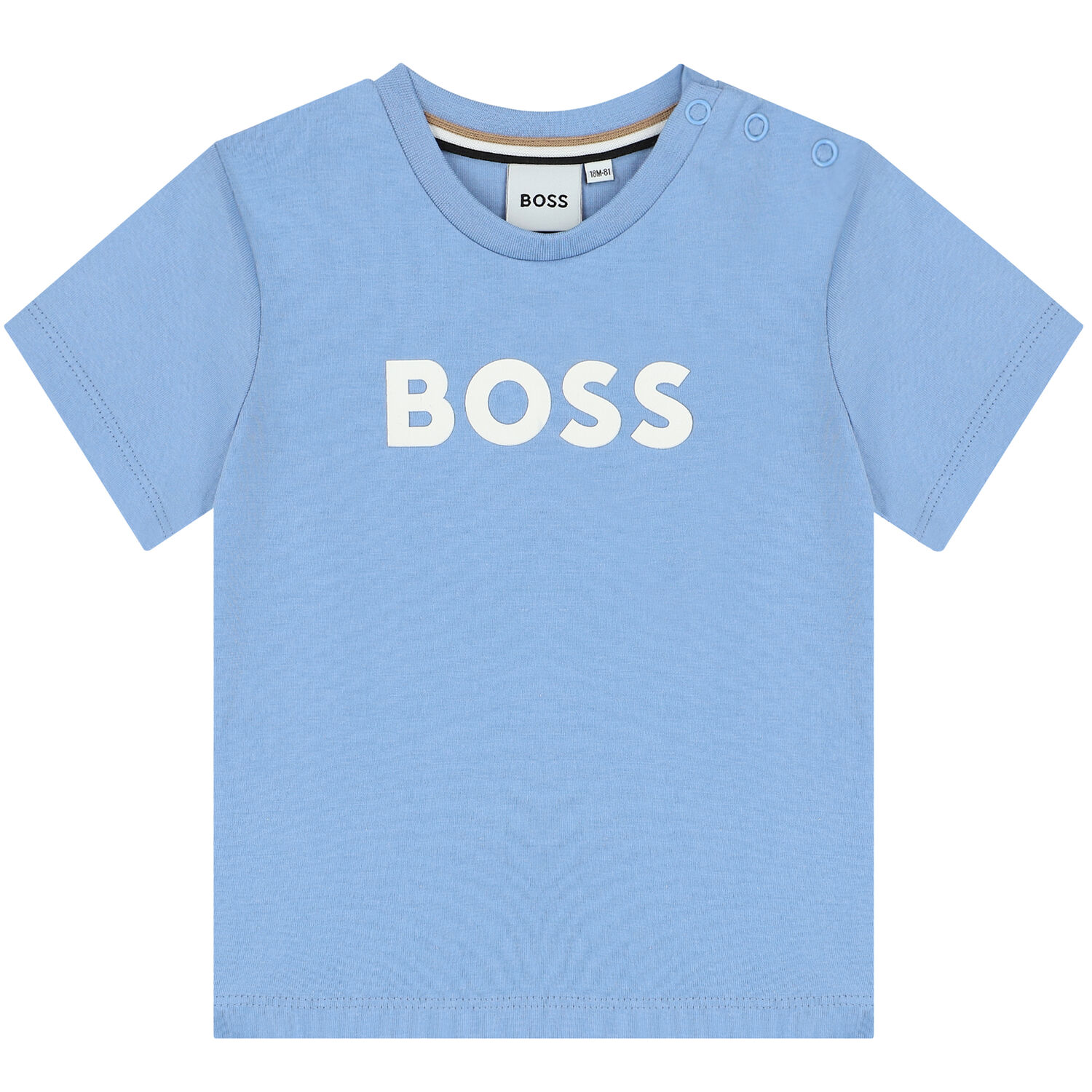 Younger Boys White Logo Polo Shirt, 1, hi-res image number null
