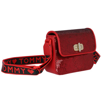 Girls Red Logo Handbag