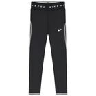 Girls Black Logo Leggings, 1, hi-res