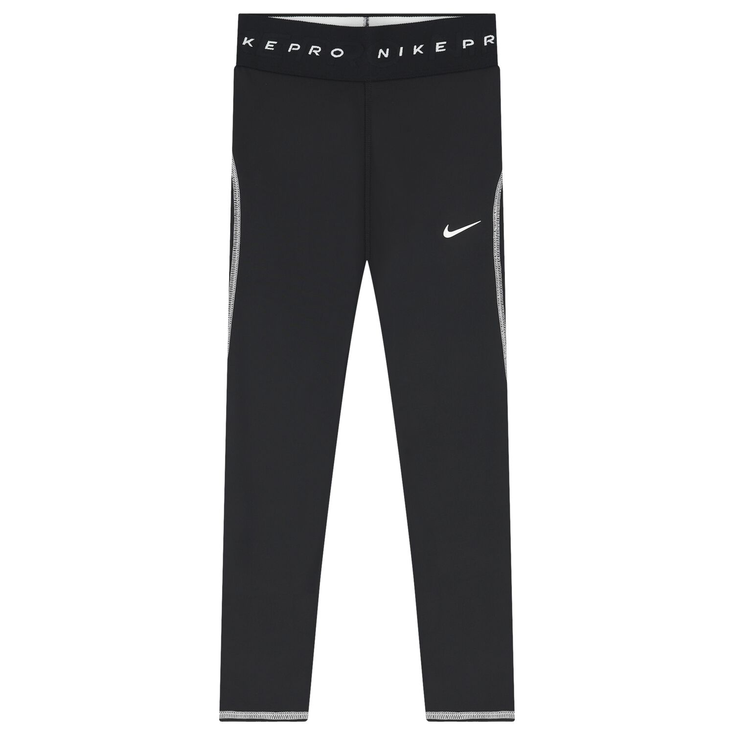 Girls Black Logo Leggings, 1, hi-res