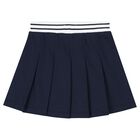 تنورة بنات قطن باللون الكحلي , 1, hi-res