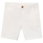 Boys Ivory Chino Shorts, 3, hi-res