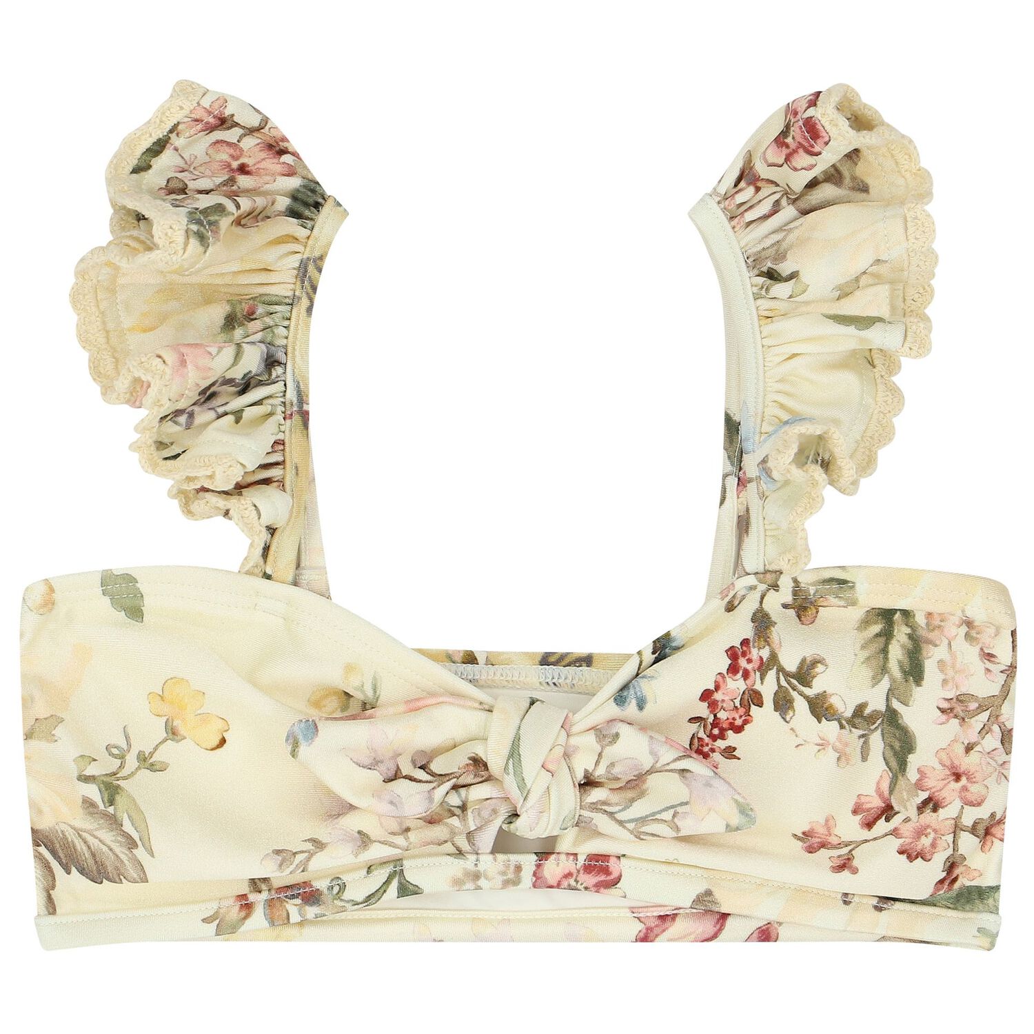 Girls Ivory Floral Bikini, 1, hi-res image number null