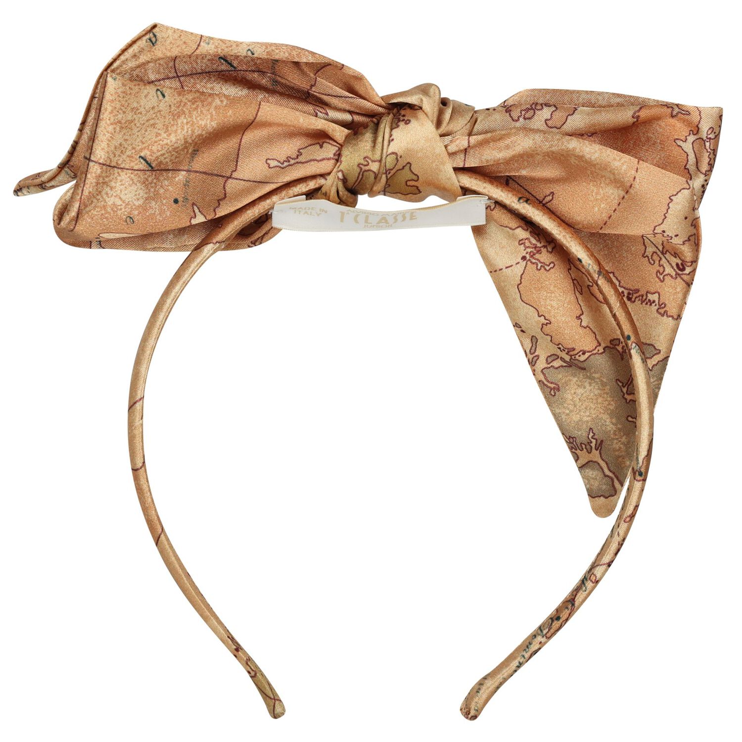طوق رأس للبنات باللون بيج مزين بخريطة جغرافية, 2, hi-res