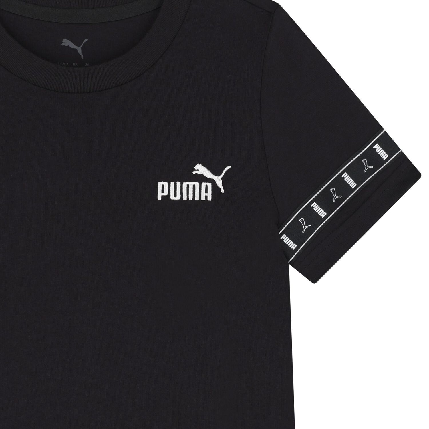 تي شيرت أسود بشعار للأولاد, 1, hi-res