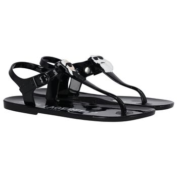 Girls Black Karl & Choupette Sandals
