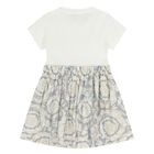 Younger Girls White & Pink Black Dress, 1, hi-res