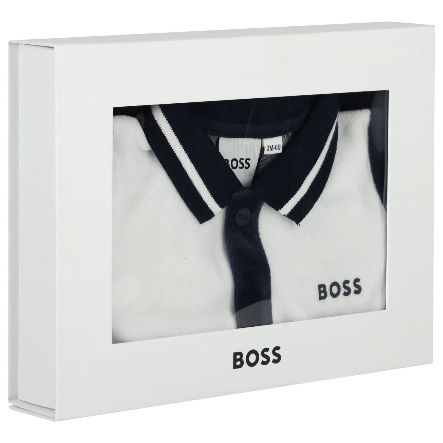 افرول اولاد بالشعار باللون الابيض والكحلى , 1, hi-res