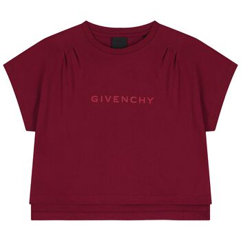 Girls Burgundy Logo T-Shirt