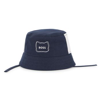 Baby Boys Navy Blue Bucket Hat