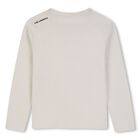 Boys Beige Ikonik Karl Long Sleeve Top , 2, hi-res