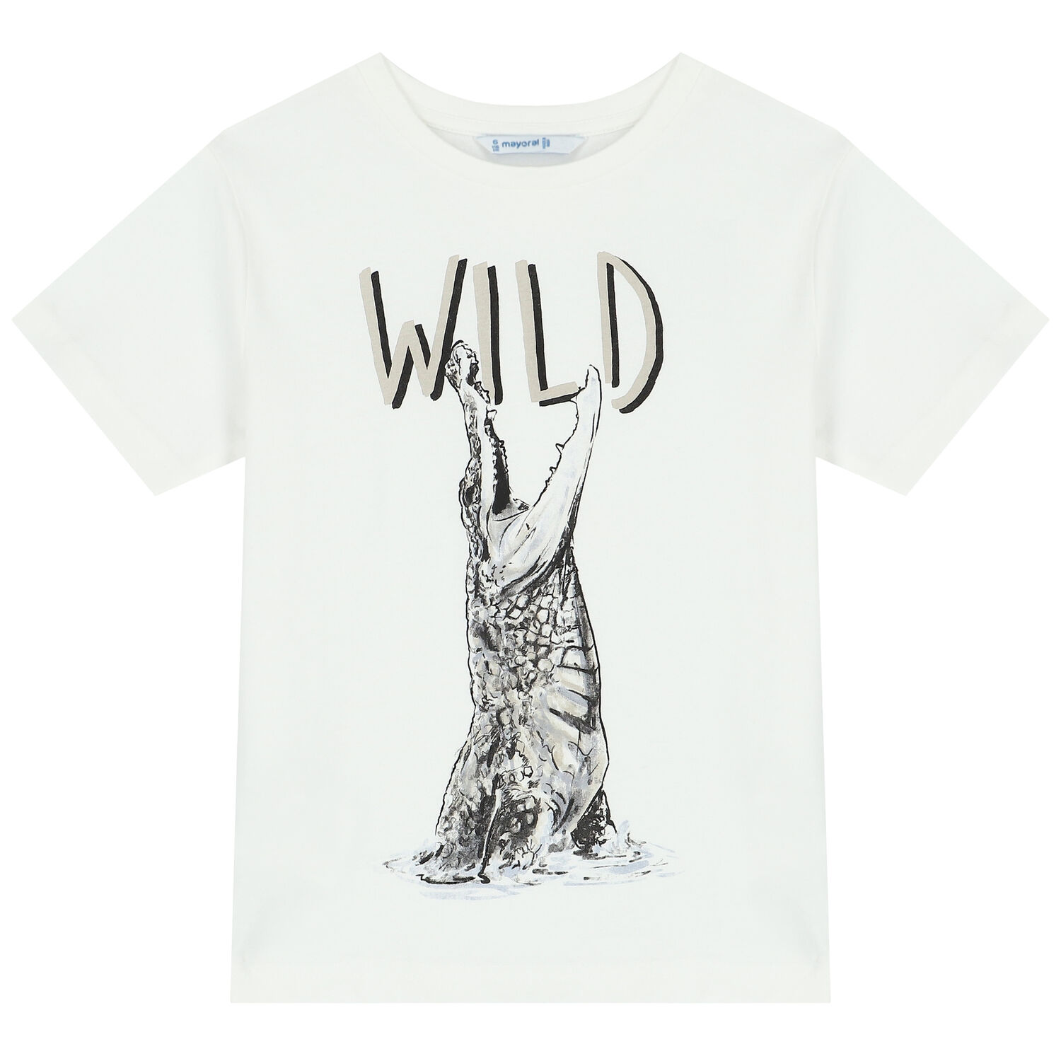 طقم شورت بطبعة تمساح باللون العاجى والاحمر للاولاد, 3, hi-res