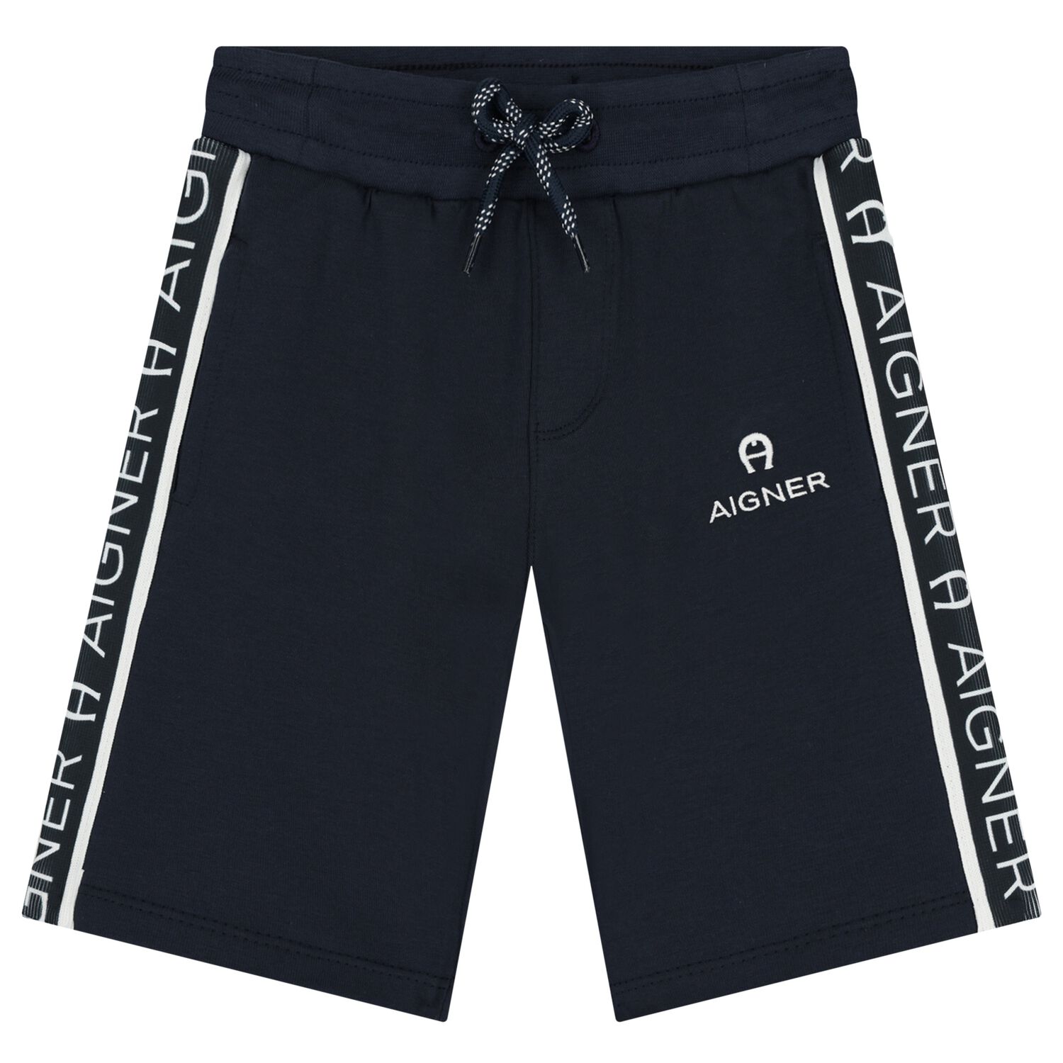 Younger Boys Navy Blue Logo Shorts, 3, hi-res image number null
