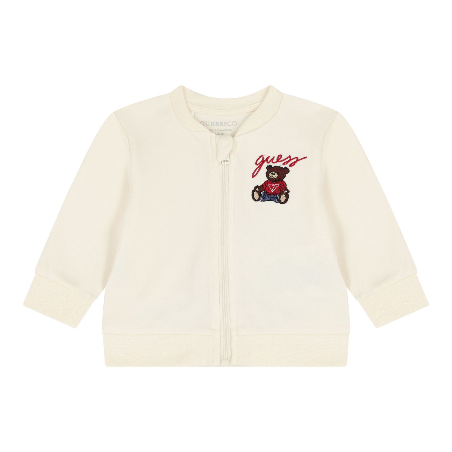 Ivory Teddy Bear Logo Baby Tracksuit Set, 1, hi-res