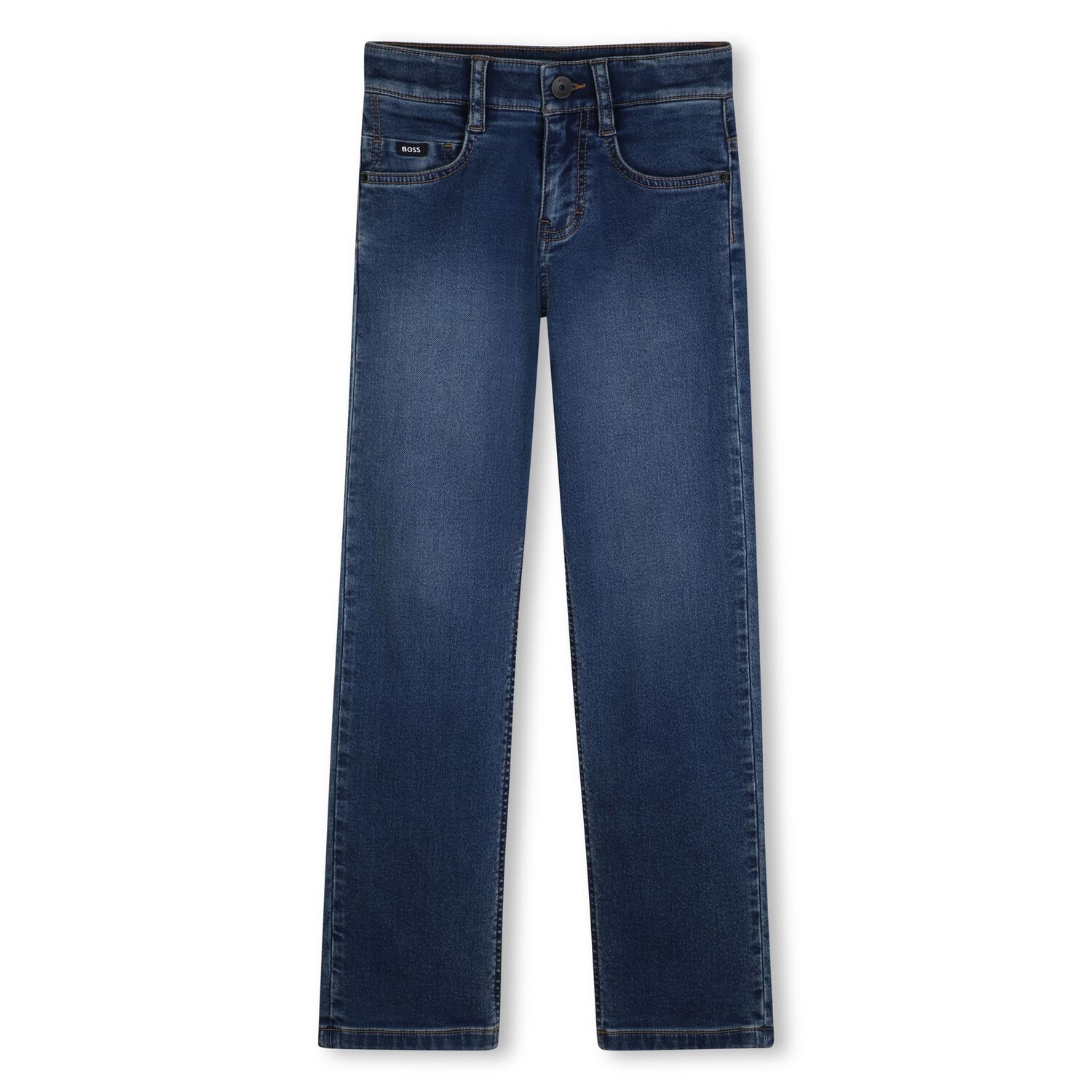 Boys Navy Blue Denim Jeans, 1, hi-res