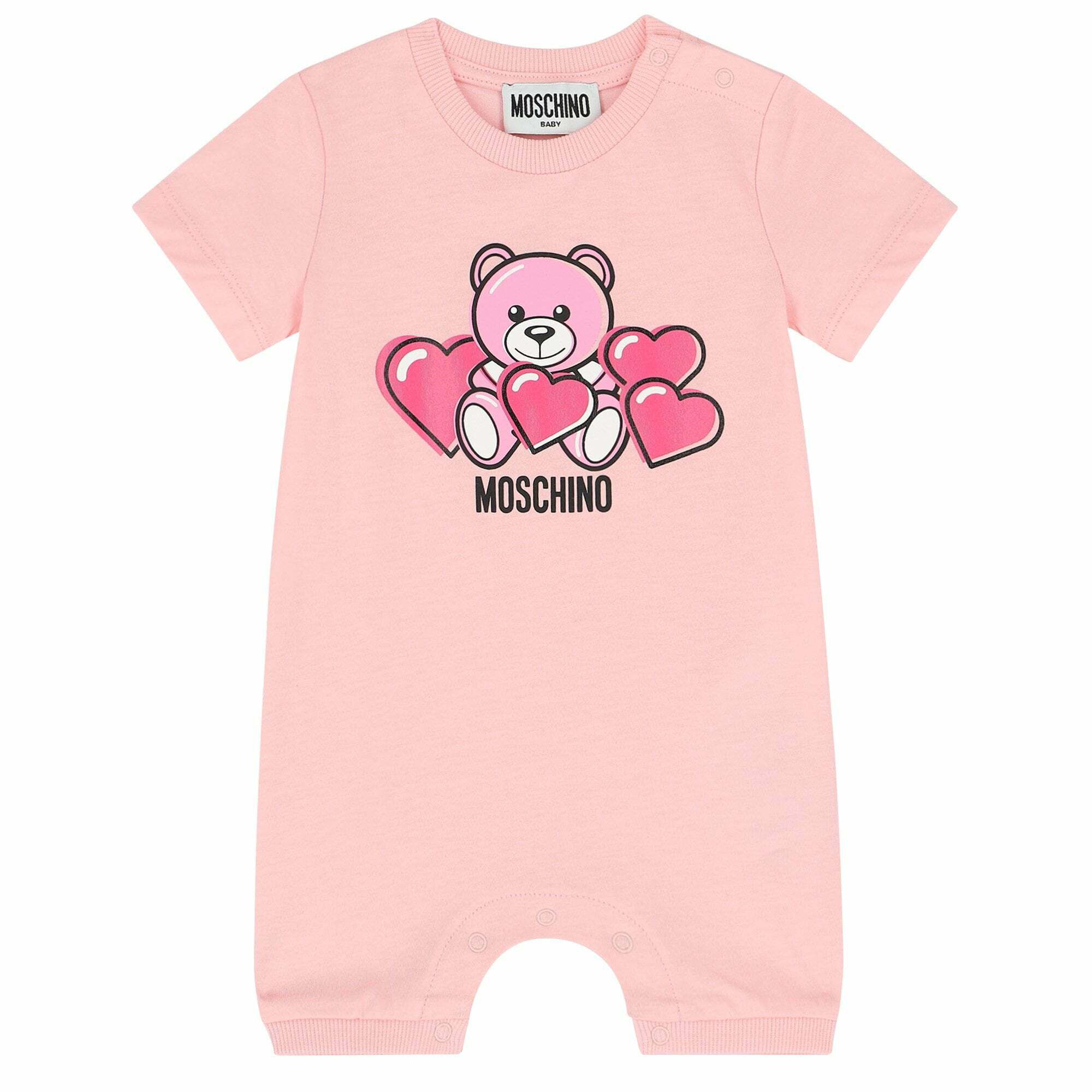 Moschino Baby Pink Logo Romper Junior Couture UAE