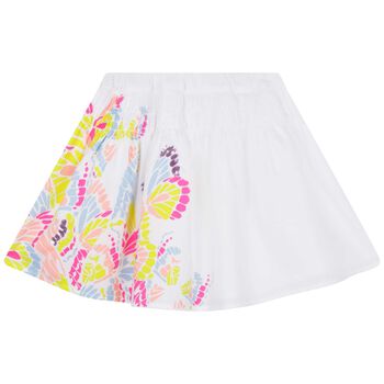 Girls White Butterfly Skirt