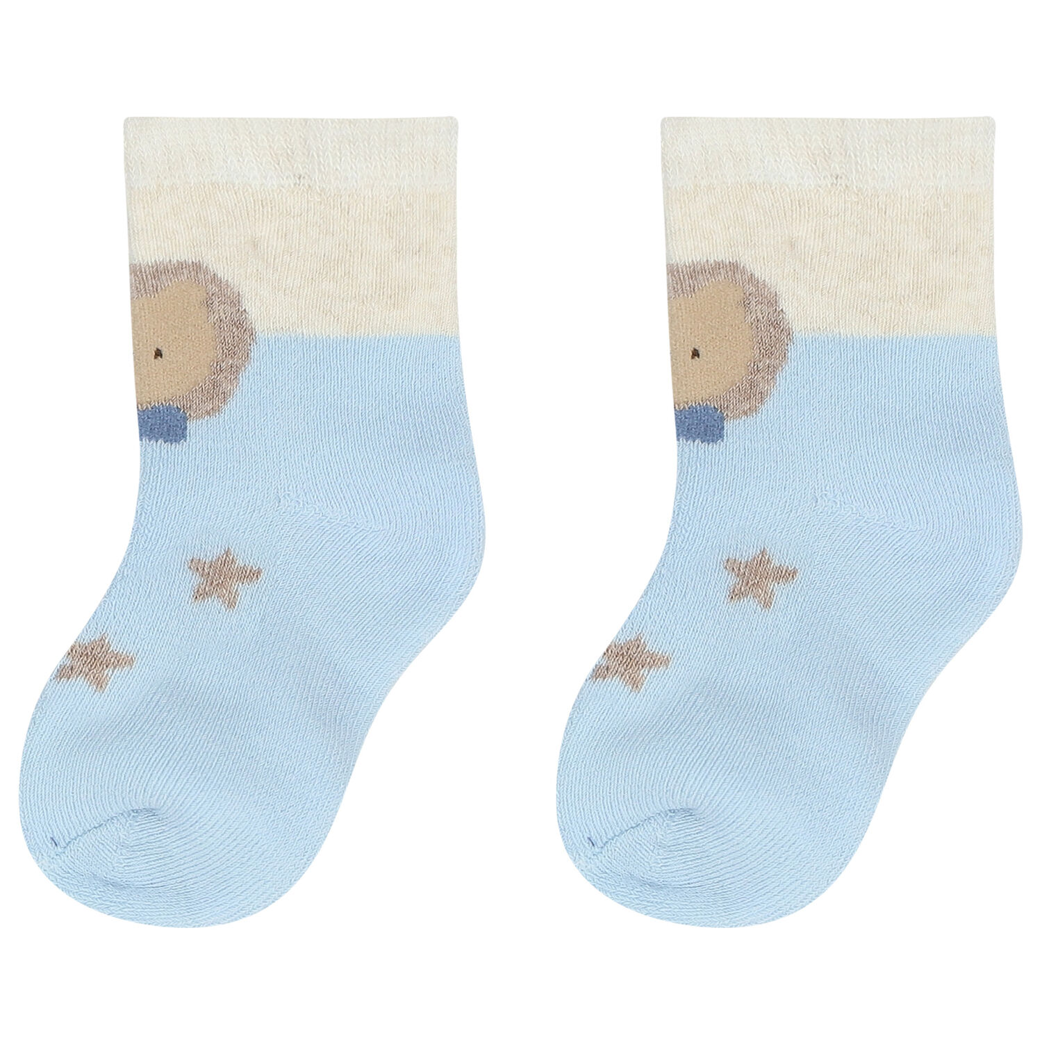 Baby Boys Blue & Ivory Socks ( 4-Pack ), 1, hi-res image number null