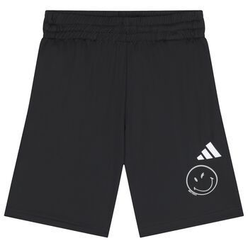Black Smiley Logo Shorts