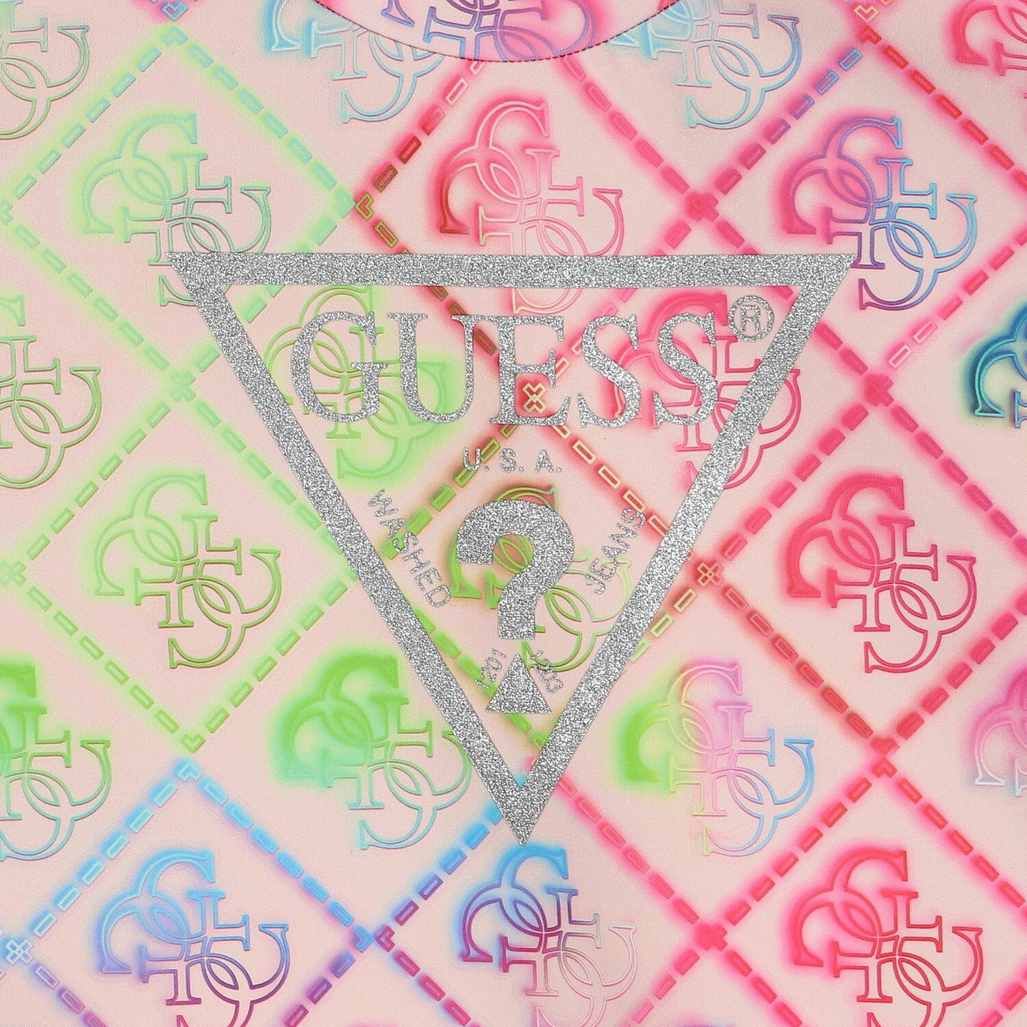 سويت شيرت بنات بالشعار متعدد الألوان, 2, hi-res