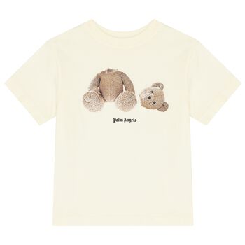 Beige Teddy Bear Logo T-Shirt