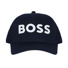 Boys Navy Blue Logo Cap, 2, hi-res