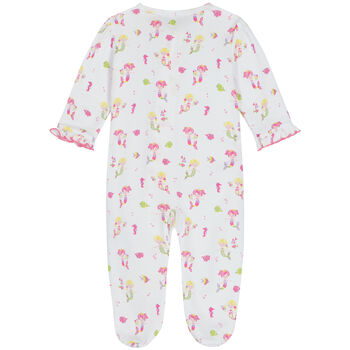 Baby Girls White Mermaids Babygrow