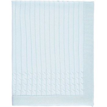Baby Boys Blue Knit Blanket