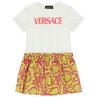 Girls Ivory, Pink & Yellow Barocco Dress, 1, hi-res