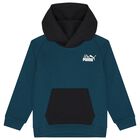 Boys Black & Blue Logo Hooded Top, 1, hi-res