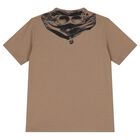 Boys Beige Logo T-Shirt , 2, hi-res