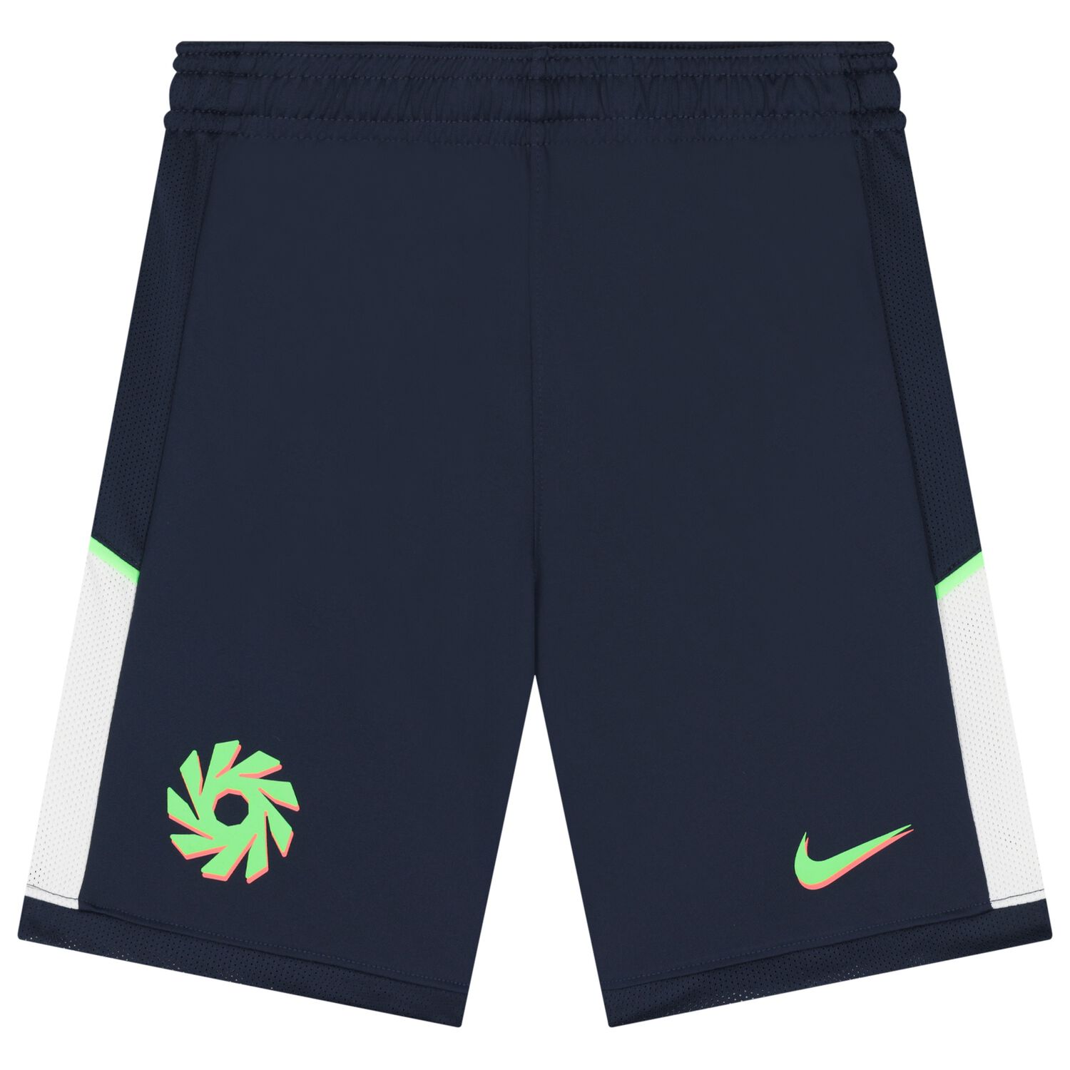 Boys Navy Blue Logo Dri-Fit Shorts, 1, hi-res