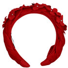 Girls Red Velvet Flower Headband, 1, hi-res