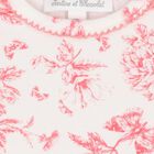 طقم بيجامة زهرية للبنات الصغار باللونين الأبيض والأحمر, 1, hi-res