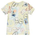 تيشيرت أولاد بالشعار باللون الأصفر, 1, hi-res