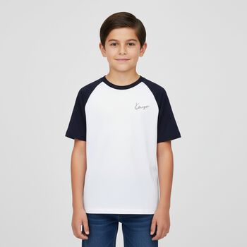 Boys Ivory Tiger Logo T-Shirt