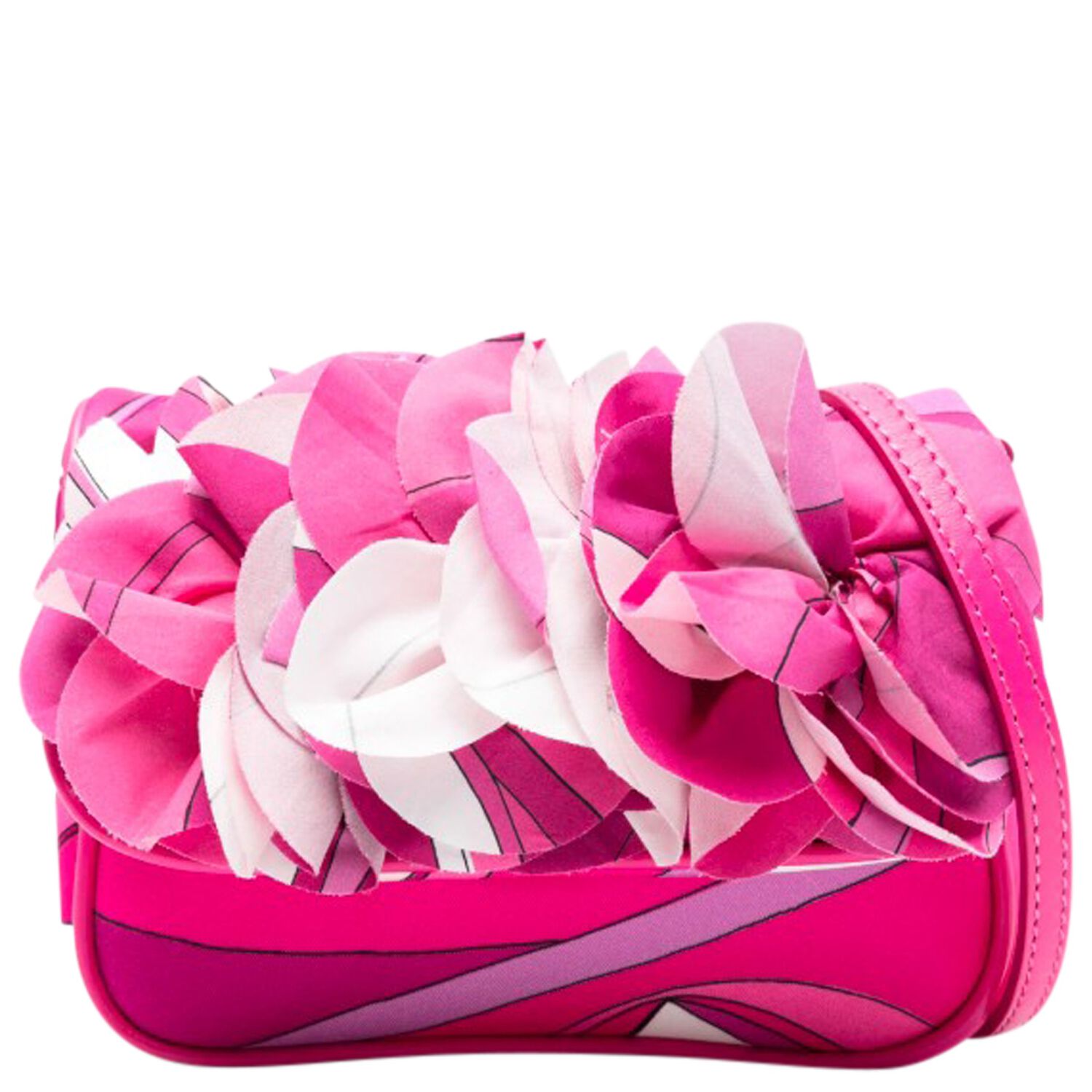 Girls Pink & Purple Ruffled Handbag, 1, hi-res