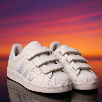 Girls White Superstar Trainers